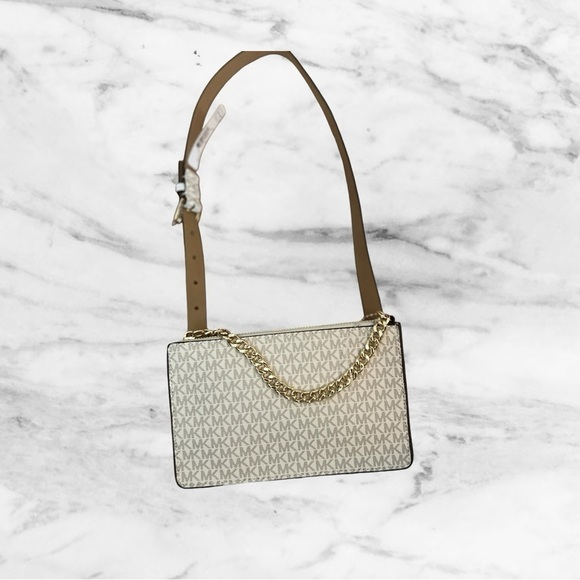 NWT- Michael Kors Logo Fanny Pack Belt Bag - Cream - Picture 6 of 11